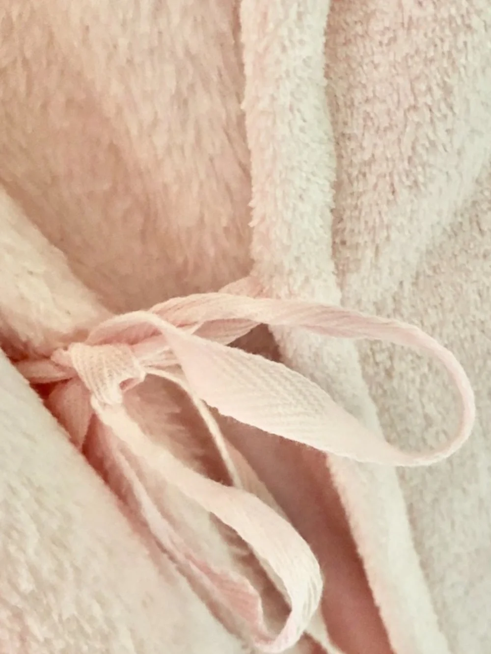 LAUREN RALPH LAUREN Pink Short Bathrobe Gold Logo FLUFFY M
